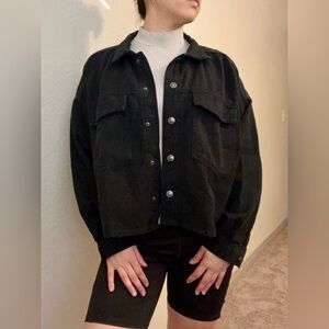 Zara Black Button-Up Jacket
